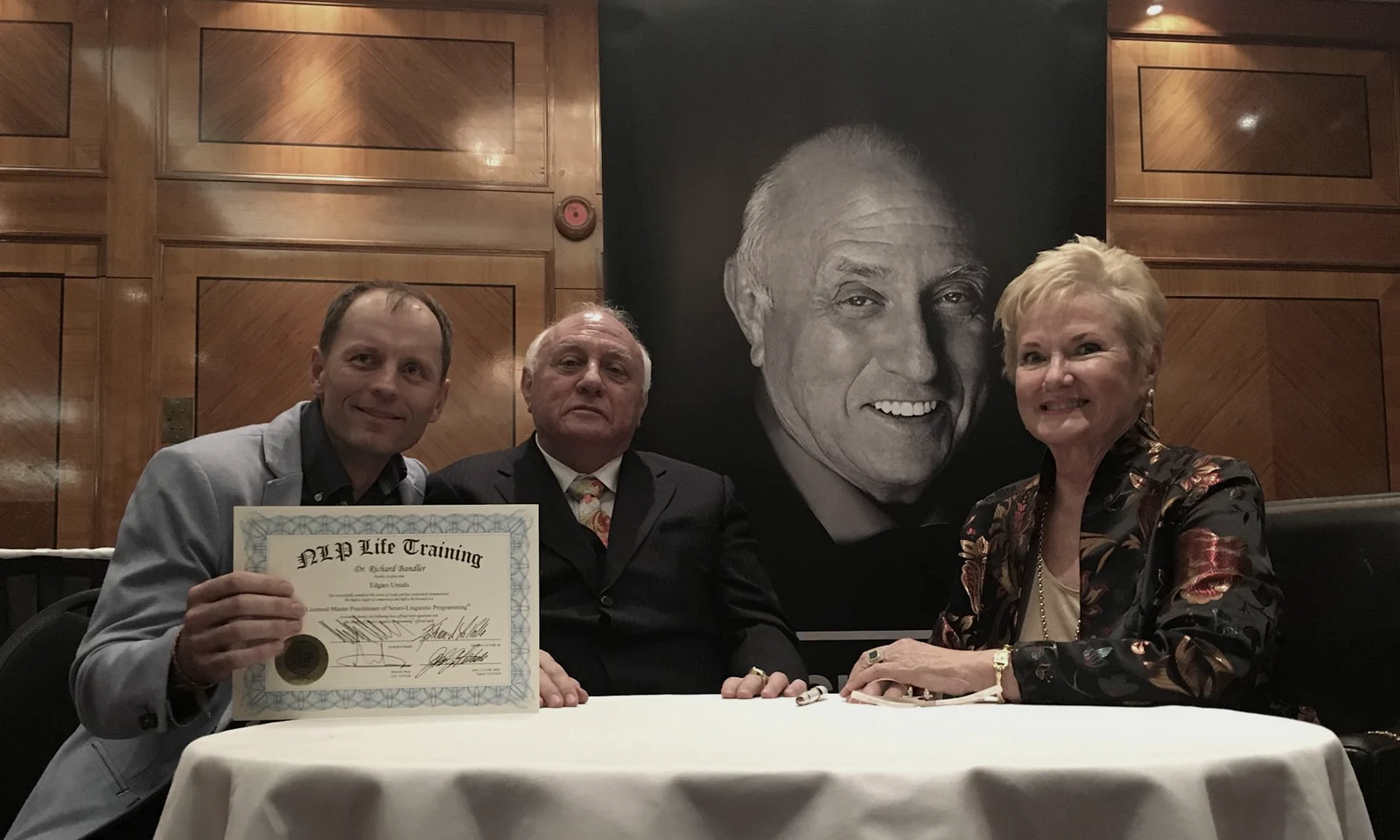 Edgars Untals with Richard Bandler, co-creator of NLP